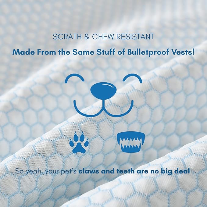Pet Cooling Mat, Chew & Scratch Resistant  for Mini Dogs & Cats Up to 10 lbs, S 18''*14'' Machine Washable Non-Skid Portable Easy to Fold Crate Pad