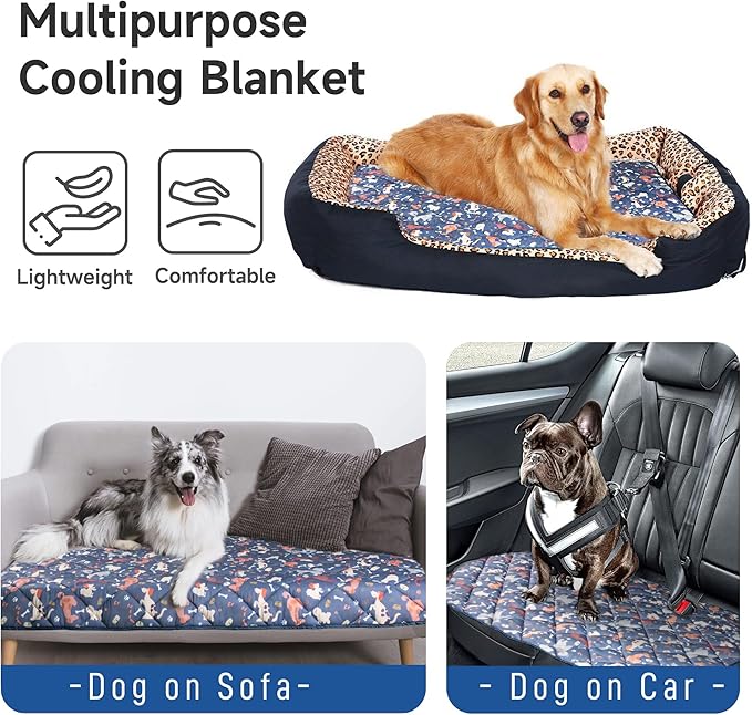Pet Dog Cooling Mat for Cats,Lightweight Bed Outdoor Cooling Blanket for Dogs and Cats,Small Medium Large Puppy Cool Pad for Dogs,Cute S