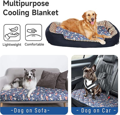 Pet Dog Cooling Mat for Cats,Lightweight Bed Outdoor Cooling Blanket for Dogs and Cats,Small Medium Large Puppy Cool Pad for Dogs,Cute S