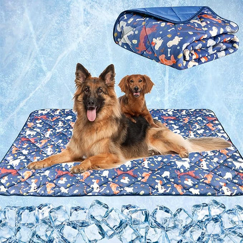 Pet Dog Cooling Mat for Cats,Lightweight Bed Outdoor Cooling Blanket for Dogs and Cats,Small Medium Large Puppy Cool Pad for Dogs,Cute S